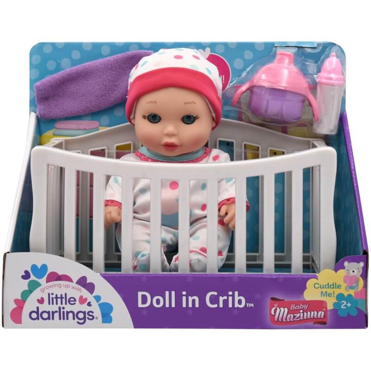 Baby Maziuna Little Darlings Doll in Crib, 2+ Years