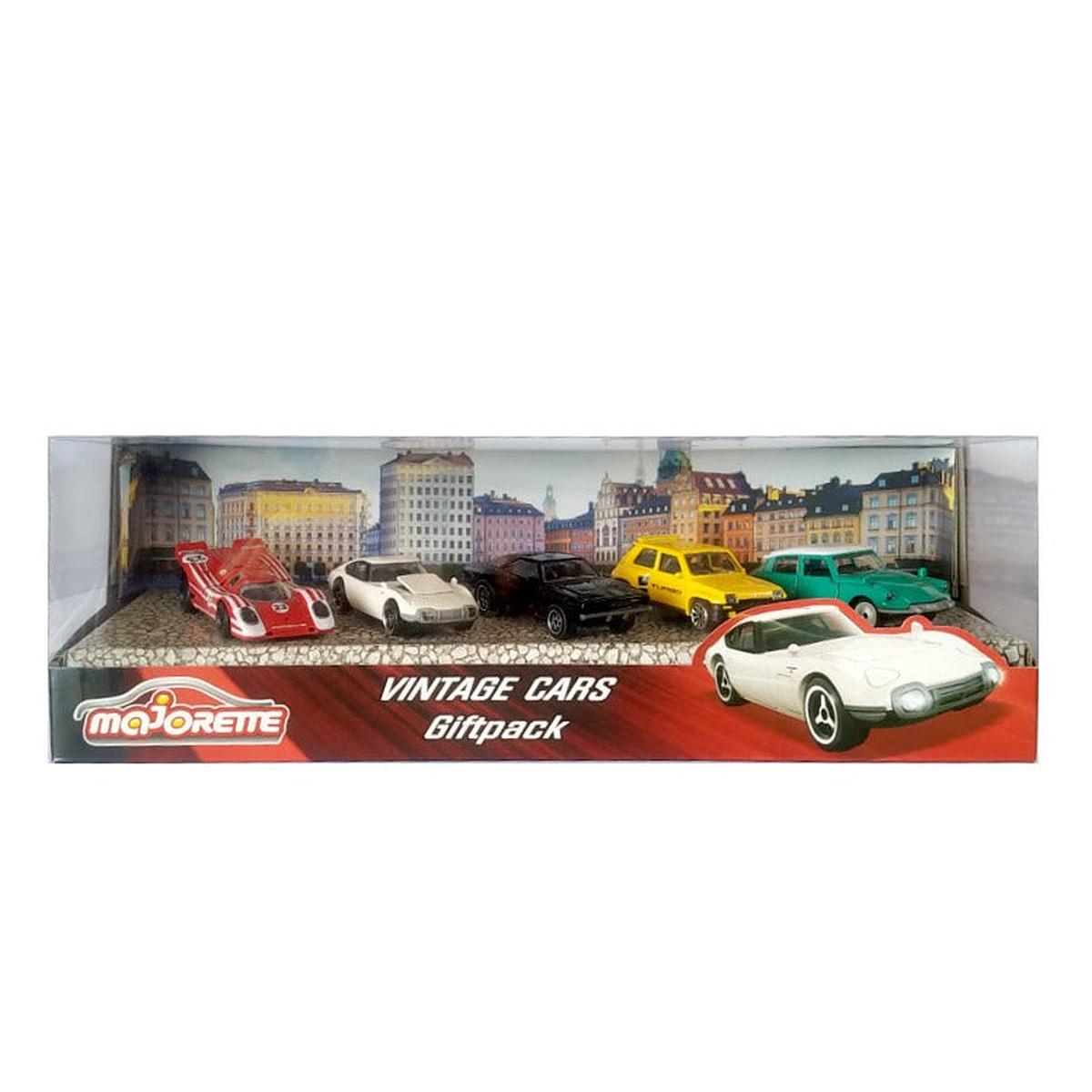 Majorette Vintage Edition 5 Car Gift Set for Kids Ages 3+ – Design & Models May vary