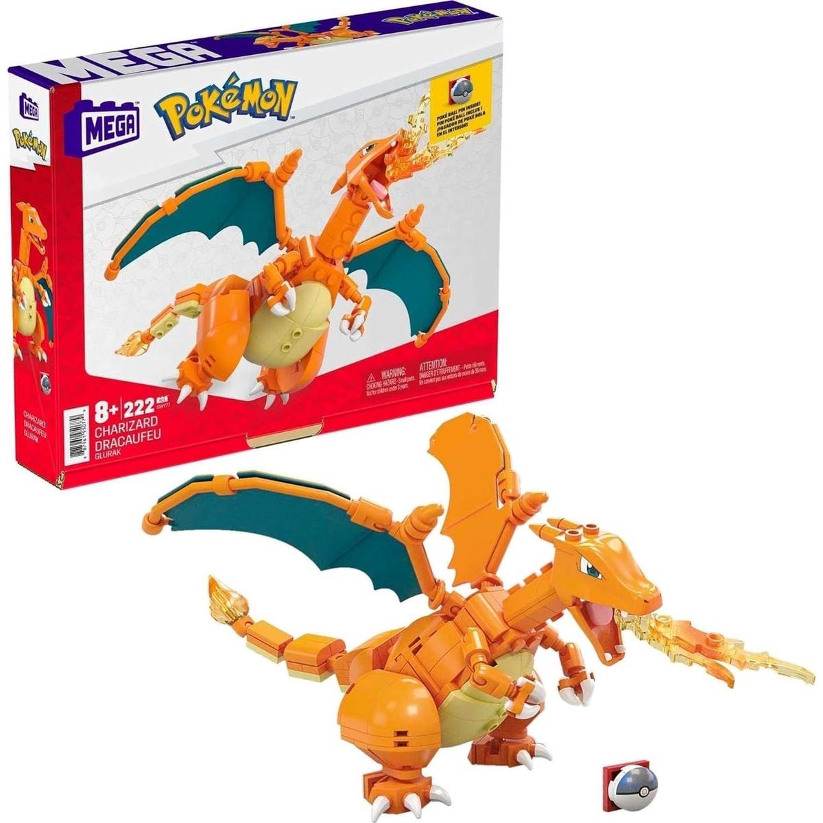 MEGA Pokemon: Charizard Construction Set – 222 Piece Building Set
