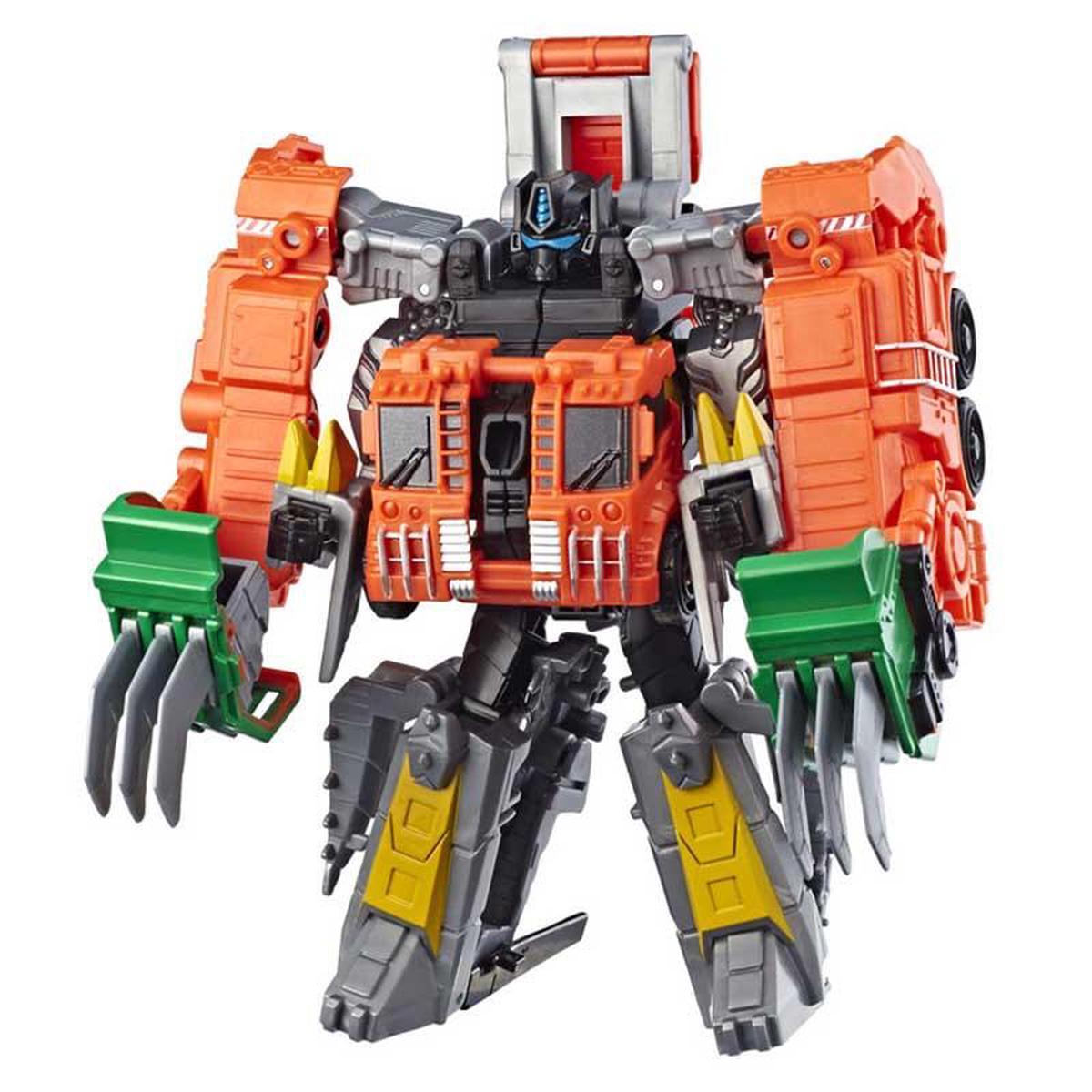 Transformers Toys Cyberverse Spark Armor Grimlock Action Figure – Combines with Trash Crash Spark Armor vehicle to Power Up