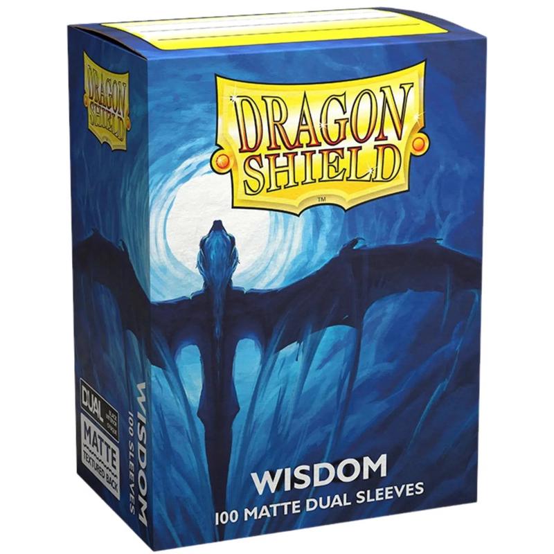 Dragon Shield – Wisdom Dual Colored Protective Card Sleeves (Matte, Blue & Black, 100 Count, Standard Size)