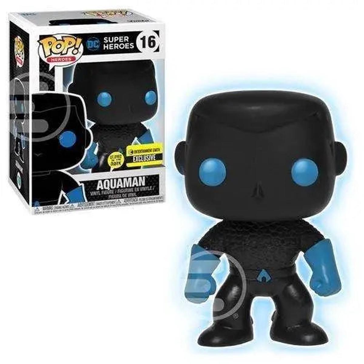Funko Pop! Heroes 16 – DC Heroes- Aquaman Silhouette GITD Vinyl Figure EE Exclusive