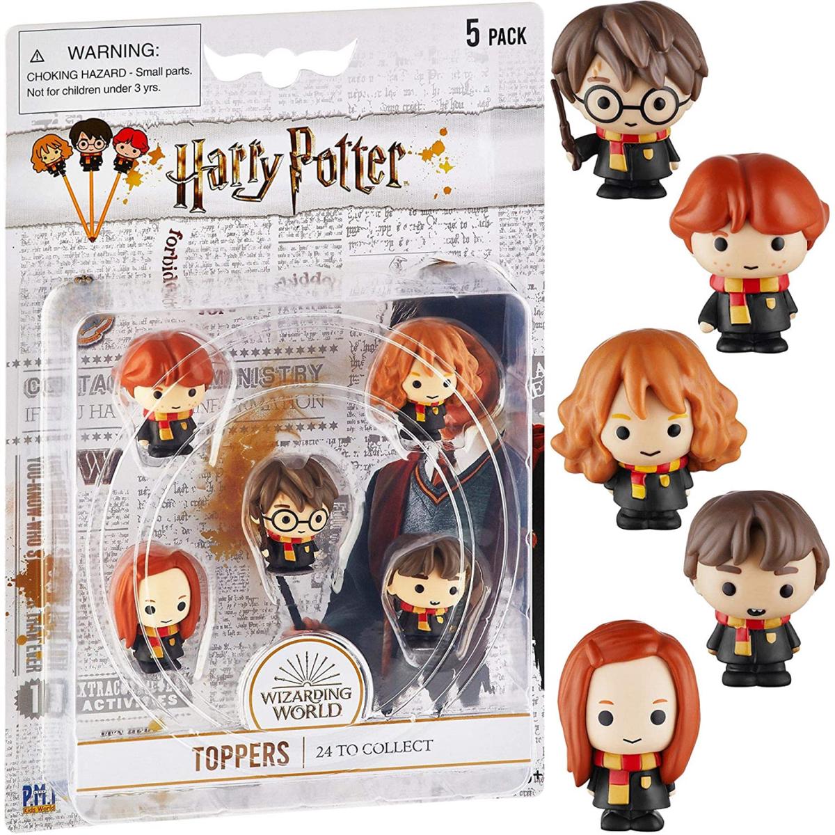Harry Potter Pencil Toppers 5 Pack Blister Harry In Middle (HP2040)