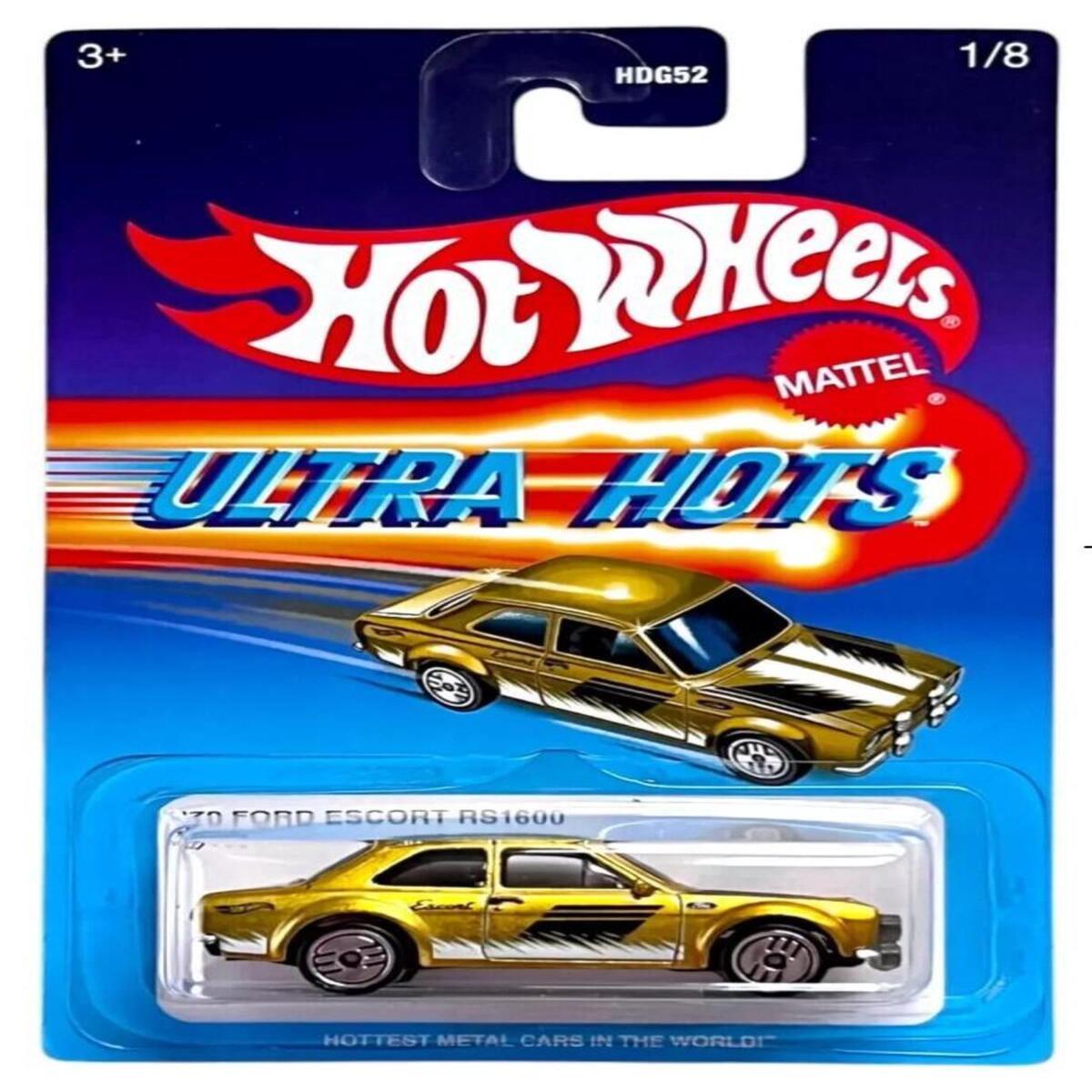 Hot Wheels Ultra Hots Retro 2025 Edition 1:64 Scale 70 Ford Escort RS1600 Die-Cast Vehicles With Full Front & Rear Decoration VUM Parts For Ages 3+