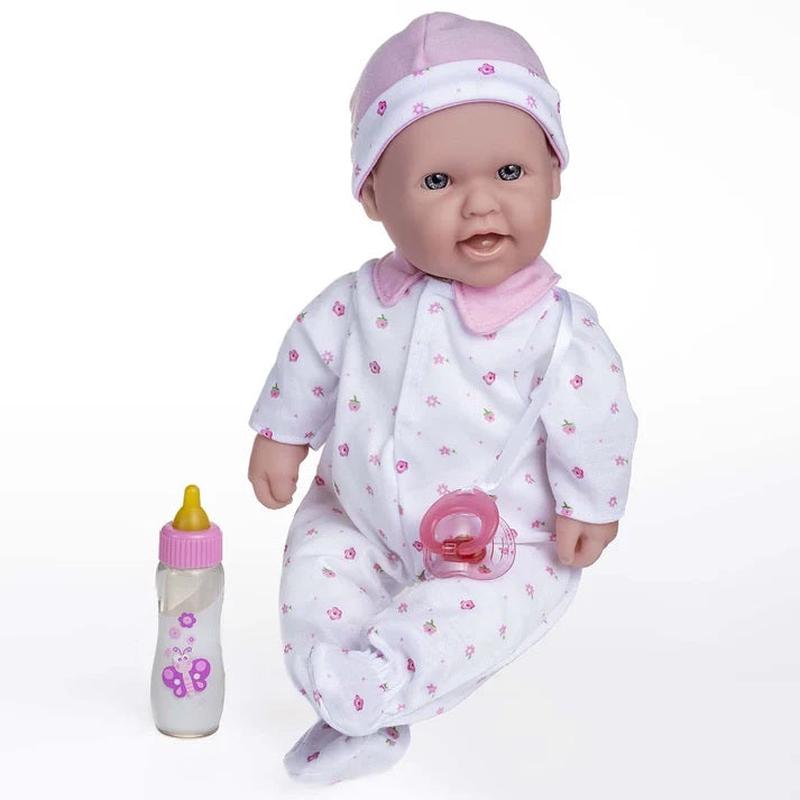 La Baby 16 inches Soft Body Baby Doll in Pink – Realistic Features 15030A&B