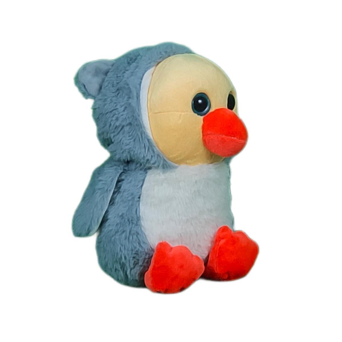 Play Hour Hoodie Duck Plush Soft Toy for Ages 3 Years and Up – Grey, 25cm