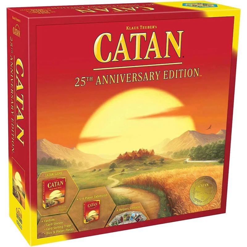 The Settlers of Catan: 25th Anniversary Edition – Strategy Civilization Board Game for Family, Adults & Children (3-4 Players, Ages 10+) – Catan Studio