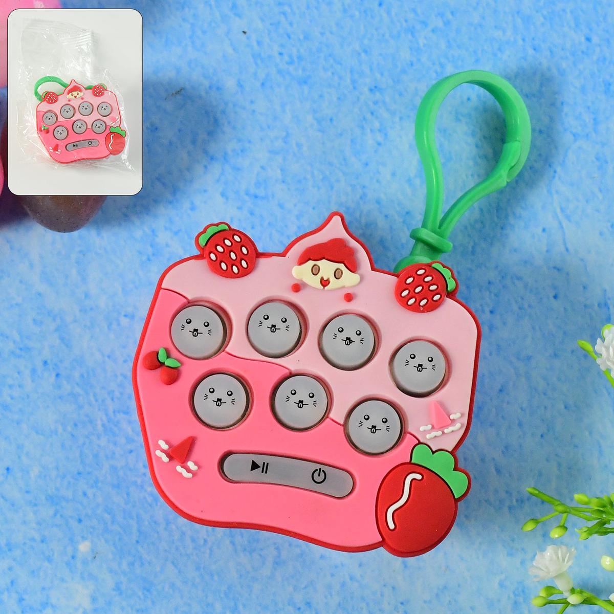Cartoon Push Button Keychain Toy – (1 Pc)