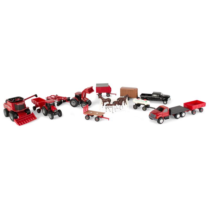 Case IH 20-Piece Vehicle Set 1:64 scale 44091