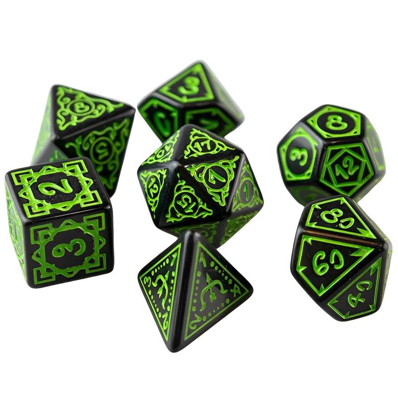 Elf Ranger Dice Set (7 Dice, Polyhedral) – Game Master Dice