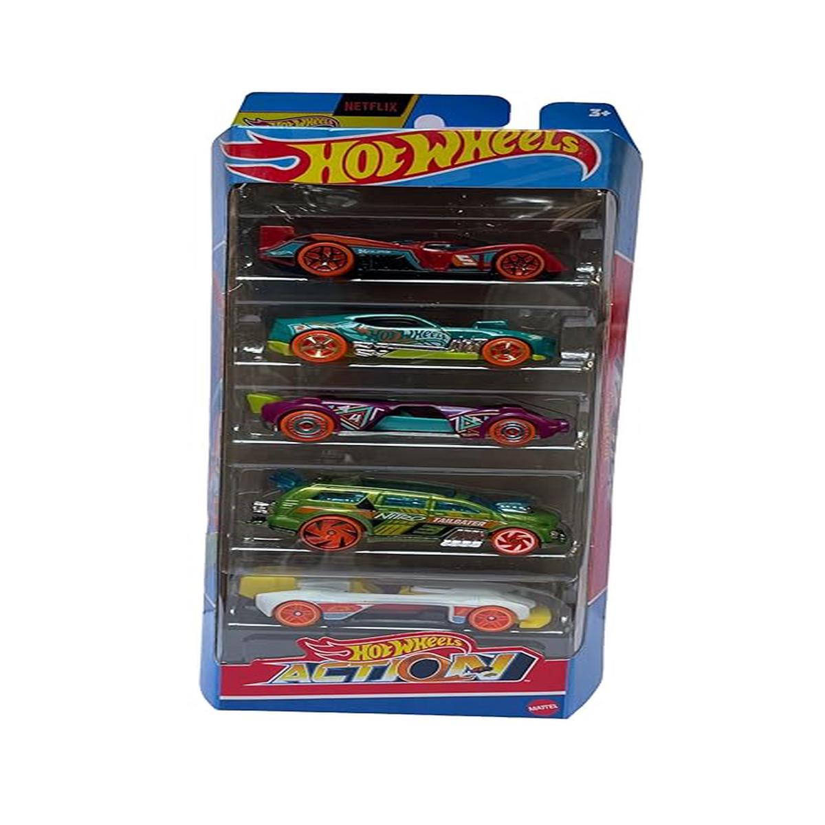 Hot Wheels 5 Car Gift Pack – HotWheels Action Pack Of 5 For Kids & Collectors