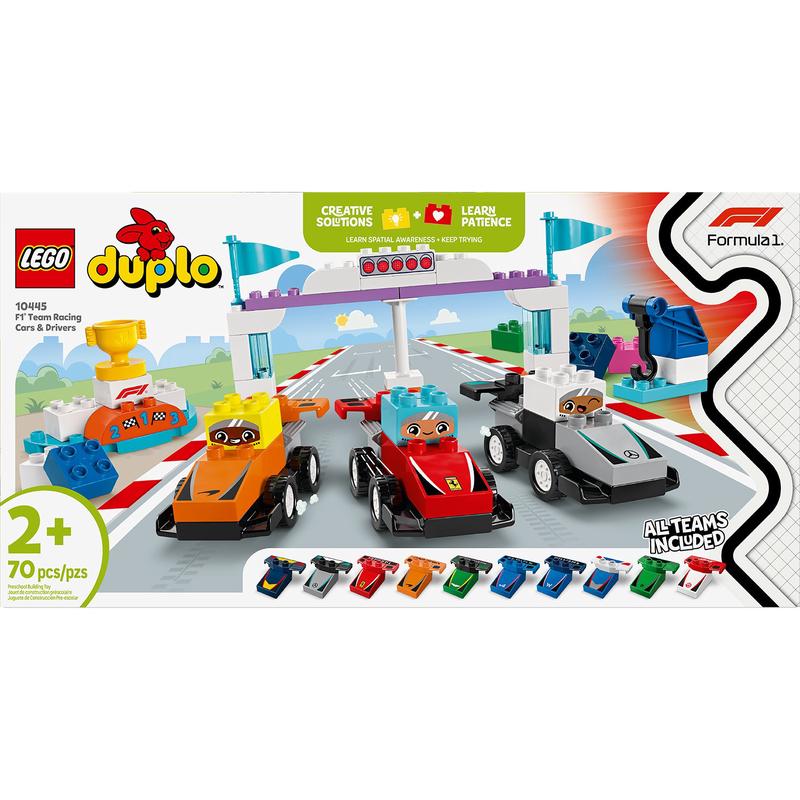 LEGO Duplo Town F1 Team Race Cars & Drivers Building Toy 10445