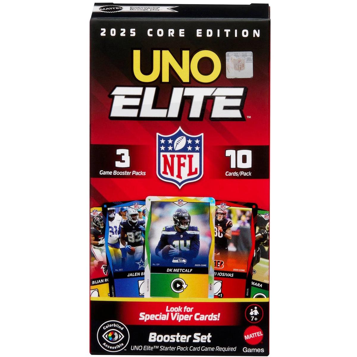 Mattel: UNO Elite NFL 2025 Core Edition Booster Set
