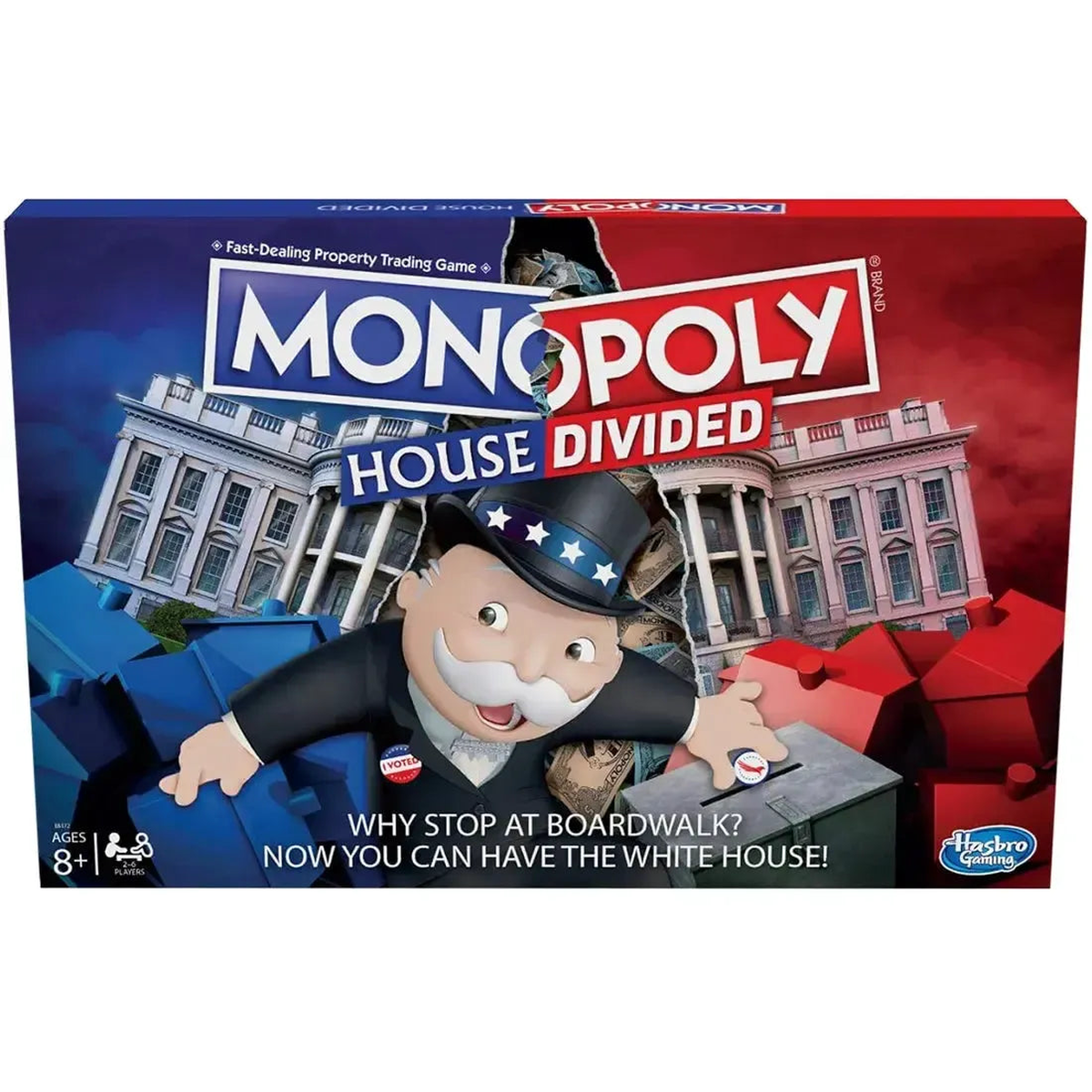 Monopoly: House Divided Edition – Economic Politics Board Game for Family, Adults, and Children – Hasbro Gaming