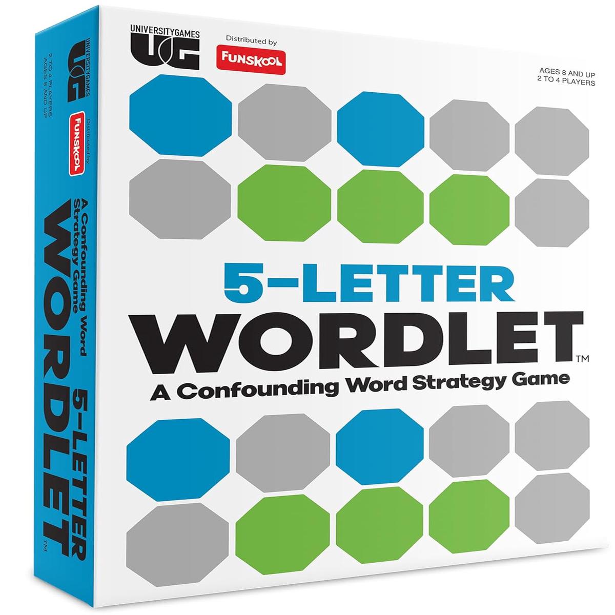 Funskool Games 5-Letter wordlet, Word Game, for Adults, Kids and Family, for 2 to 4 Players, for Ages 8+