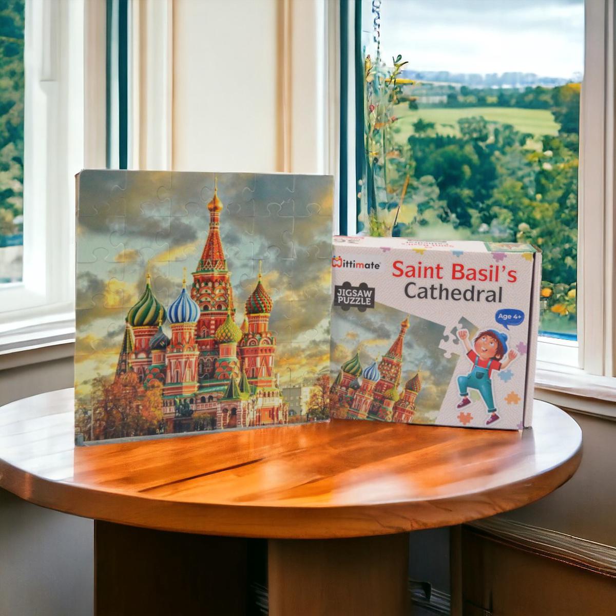 Mittimate Saint Basil’s Cathedral Jigsaw Puzzle  36-Piece Cardboard Puzzle for Kids (Ages 4-6) | Fun, Learning & Perfect Birthday Gift