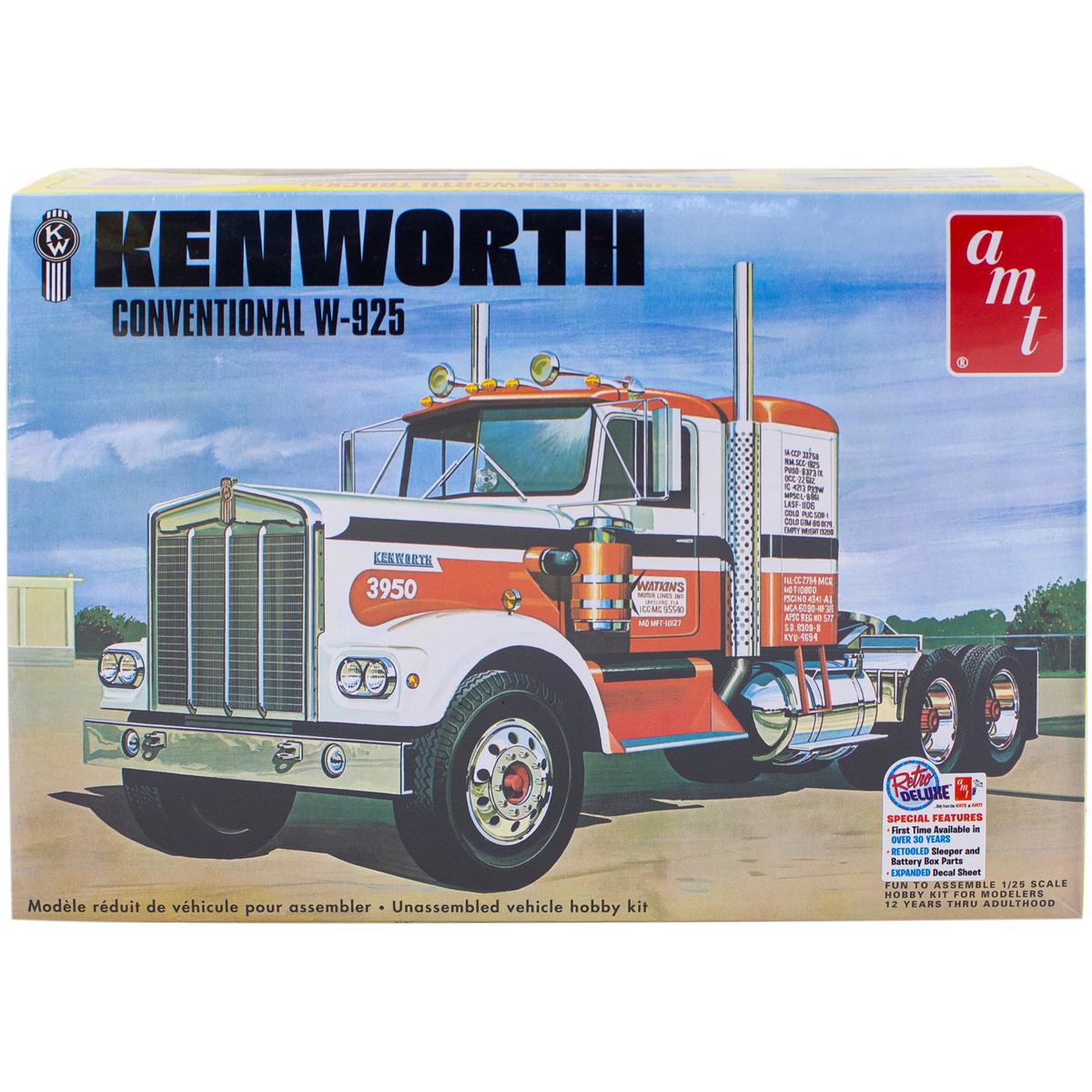 Model Truck Kit Kenworth Conventional W925 AMT1021