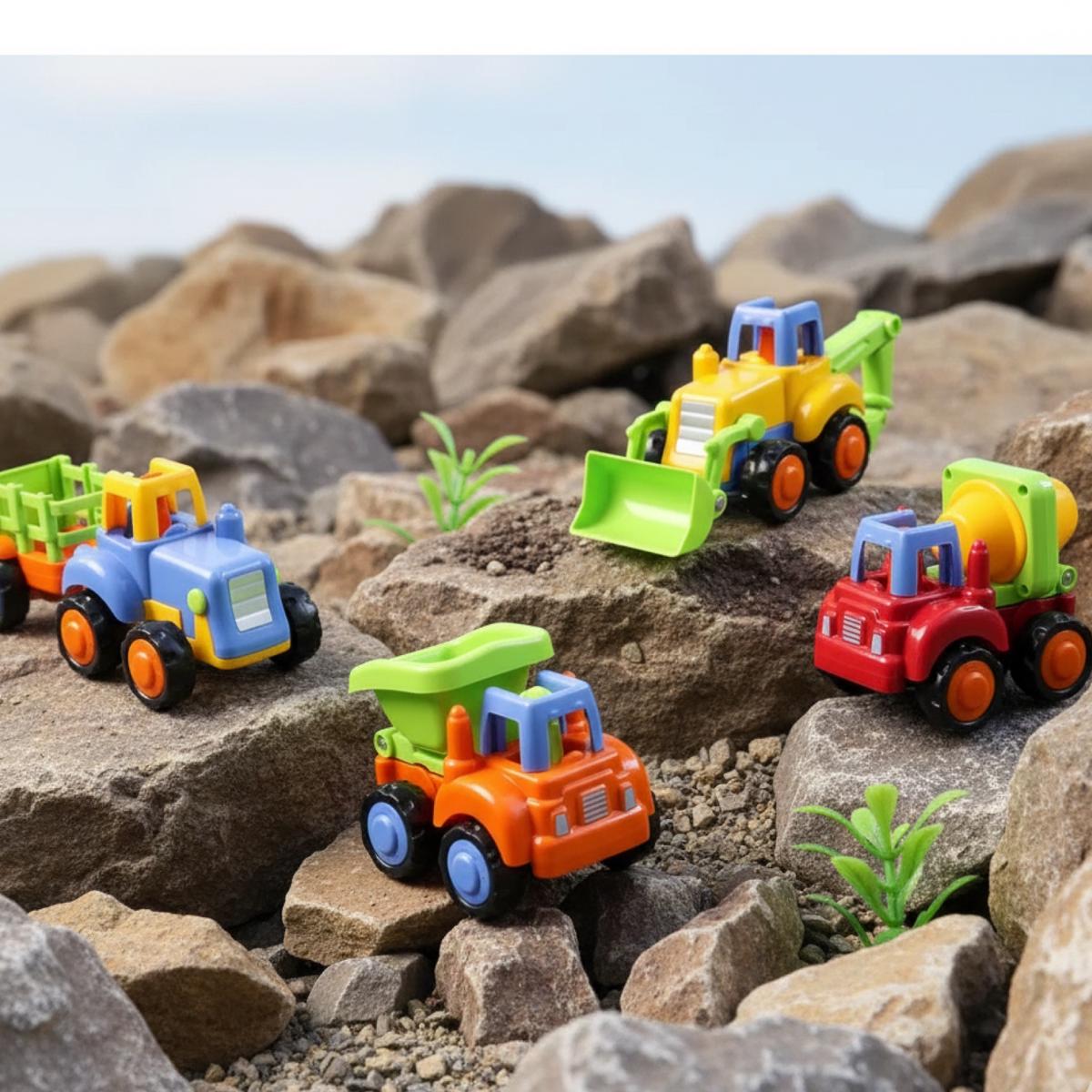 Funwoods Construction Vehicle Toy Set for Kids  (4 Pc)