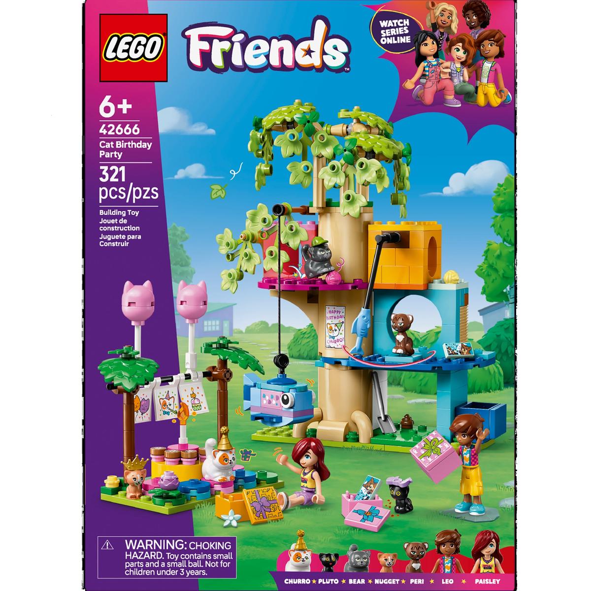 LEGO Friends Cat Birthday Party & Tree House 42666