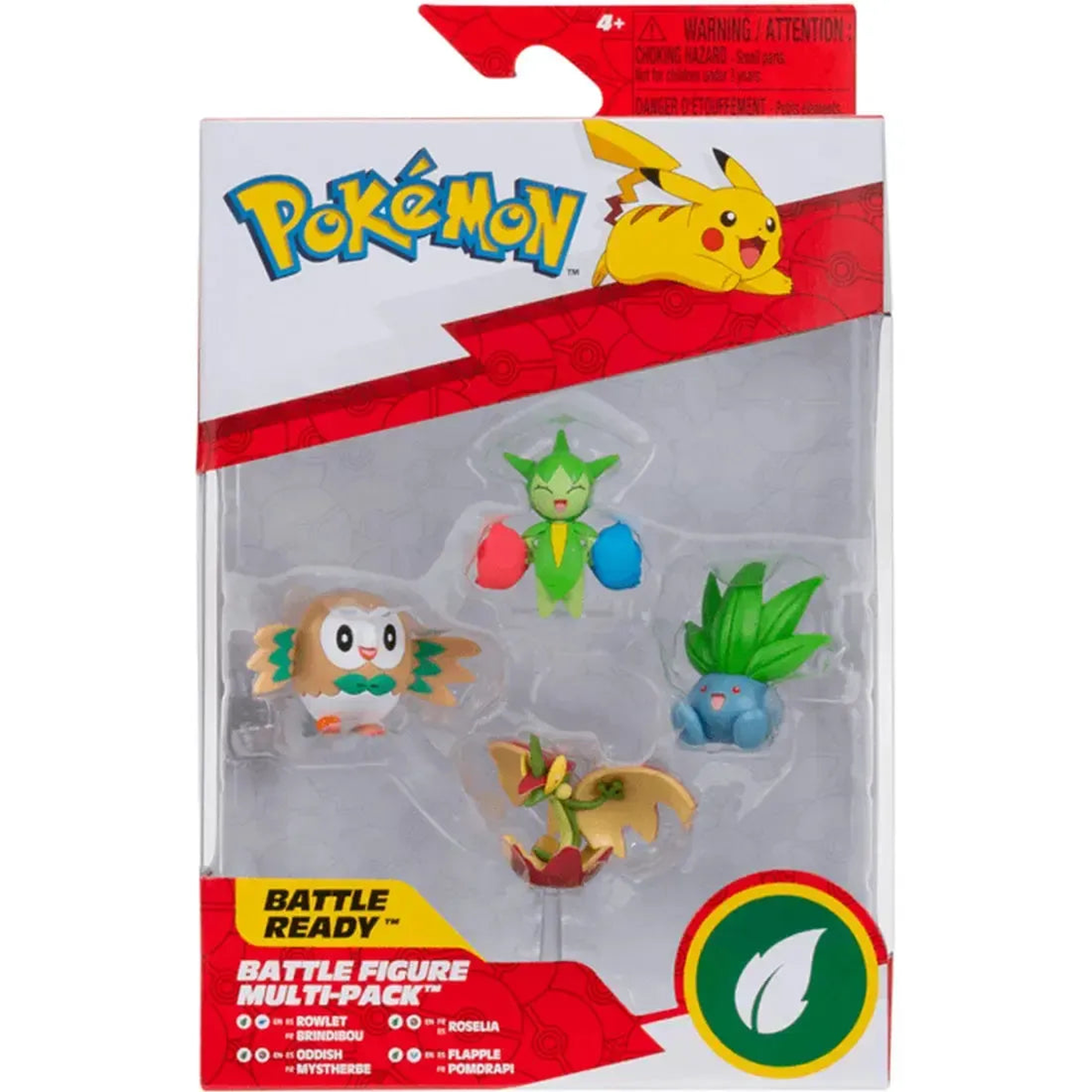 Pokmon – Grass-type Battle Pack Figure Set – Jazwares – Battle Ready Series