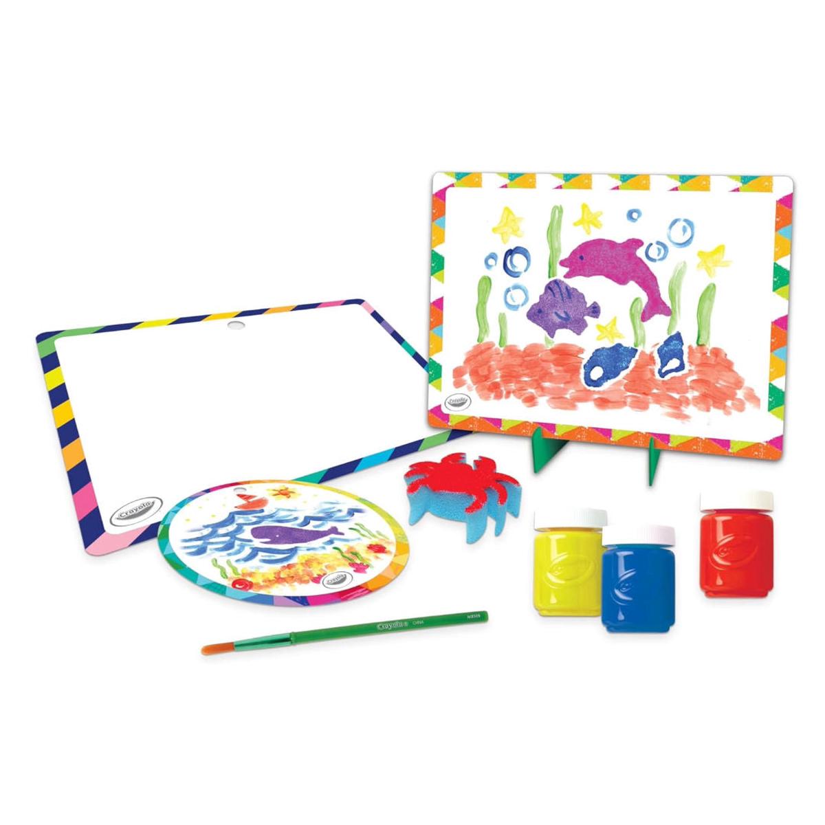 Crayola Sponge Painting Kit, For Painting With Washable Gouaches And Sponges, Creative Activity For Children