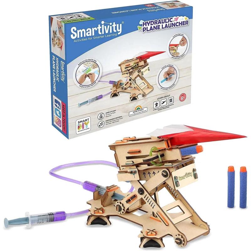 Hydraulic Plane Launcher – STEM Toy Building Set – Smartivity