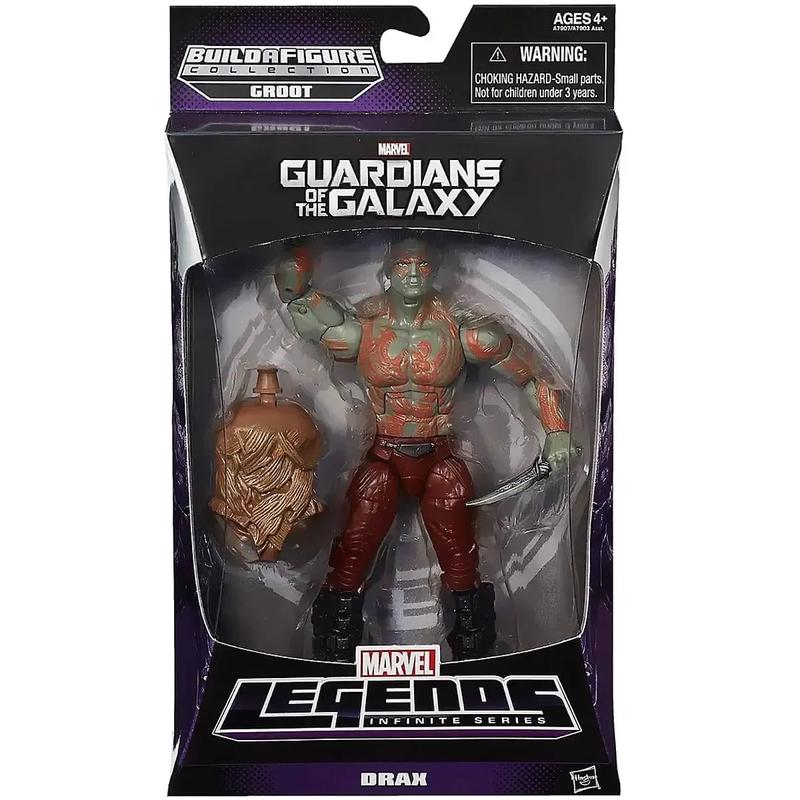 Marvel [Guardians of the Galaxy] – Drax Action Figure (6″) – Hasbro – Marvel Legends Infinite Series [Build a Figure: Groot]