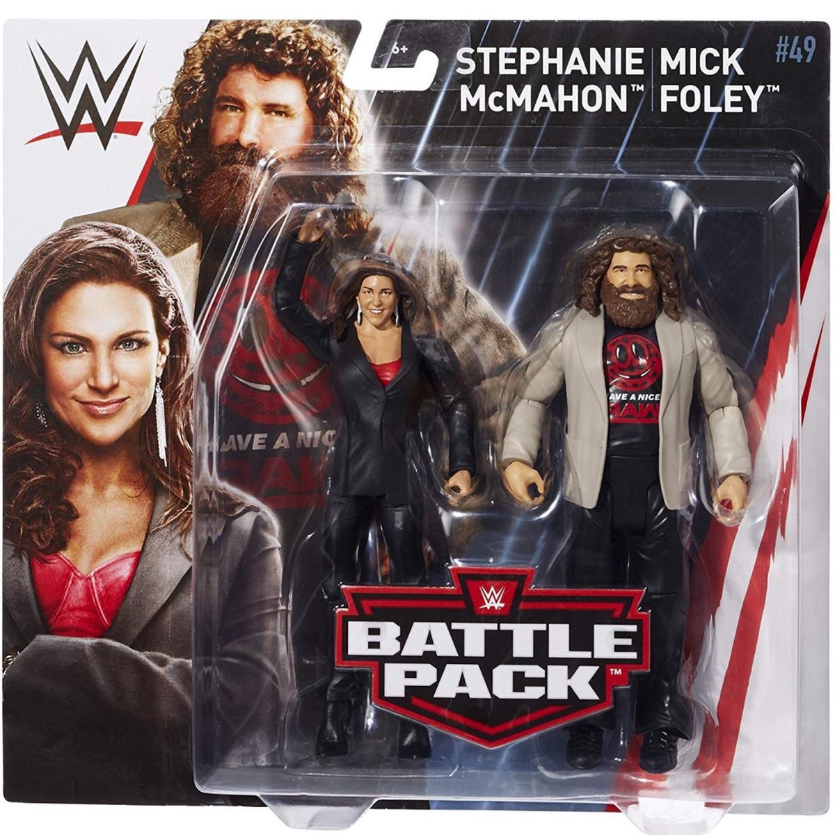 Mattel FMF66Mick Foley And Stephanie McMahon WWE Basic Figures Boys Pack of 2