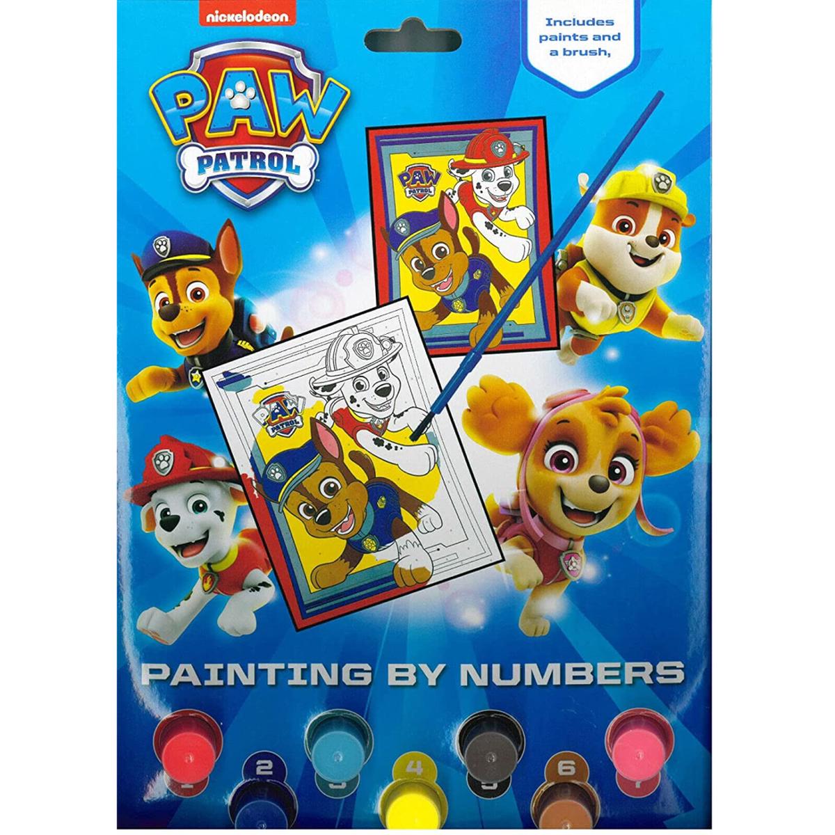 Paw Patrol Painting By Numbers with Paints & Brush