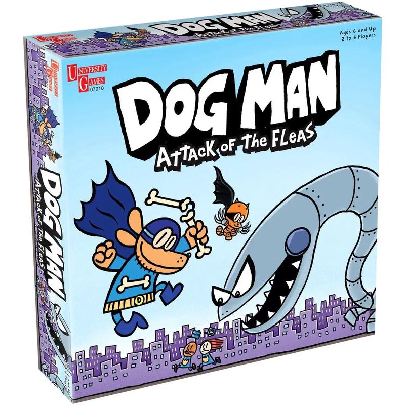 Dog Man: Attack of the Fleas – Cooperative Action/Adventure Board Game for Family, Adults, and Children (2-6 Players, Age 16+) – University Games