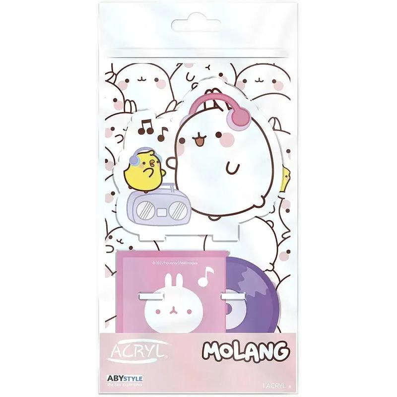 Molang – Piu Piu & Molang Listening to Music Standee Figure (4.25″ Acrylic) – ABYstyle – Acryl Series
