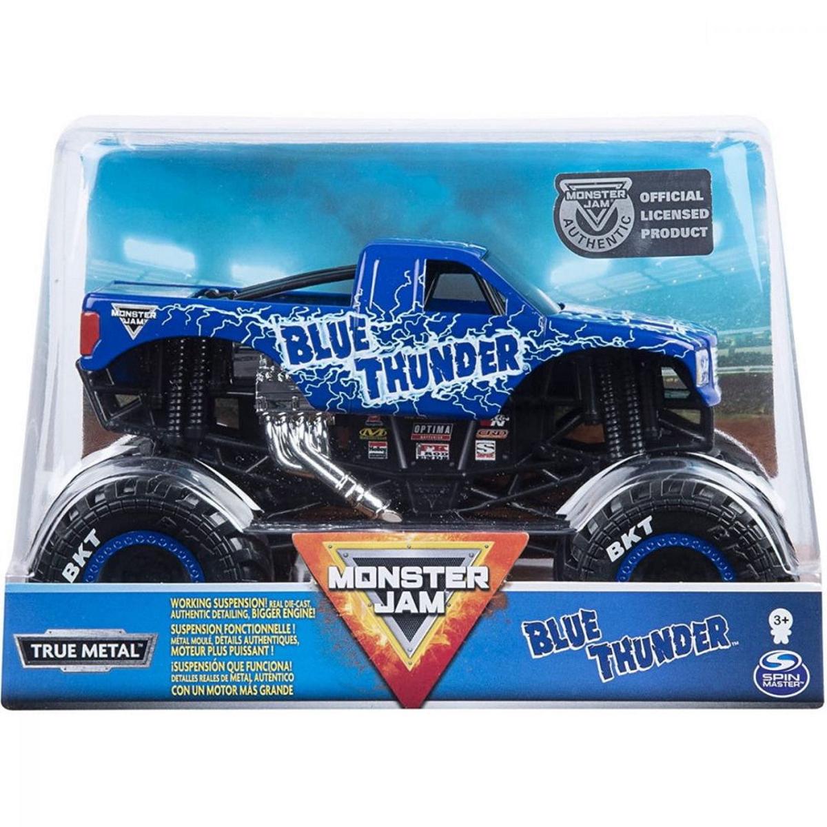 Monster Jam Truck Die-Cast Vehicle 1:24 Scale – Blue Thunder