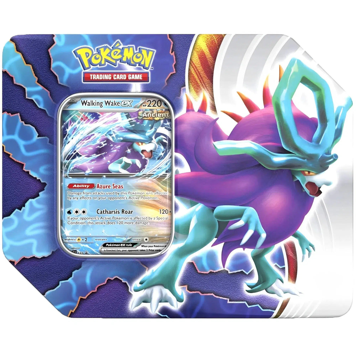 Pokmon TCG – Walking Wake ex Tin – The Pokmon Company International