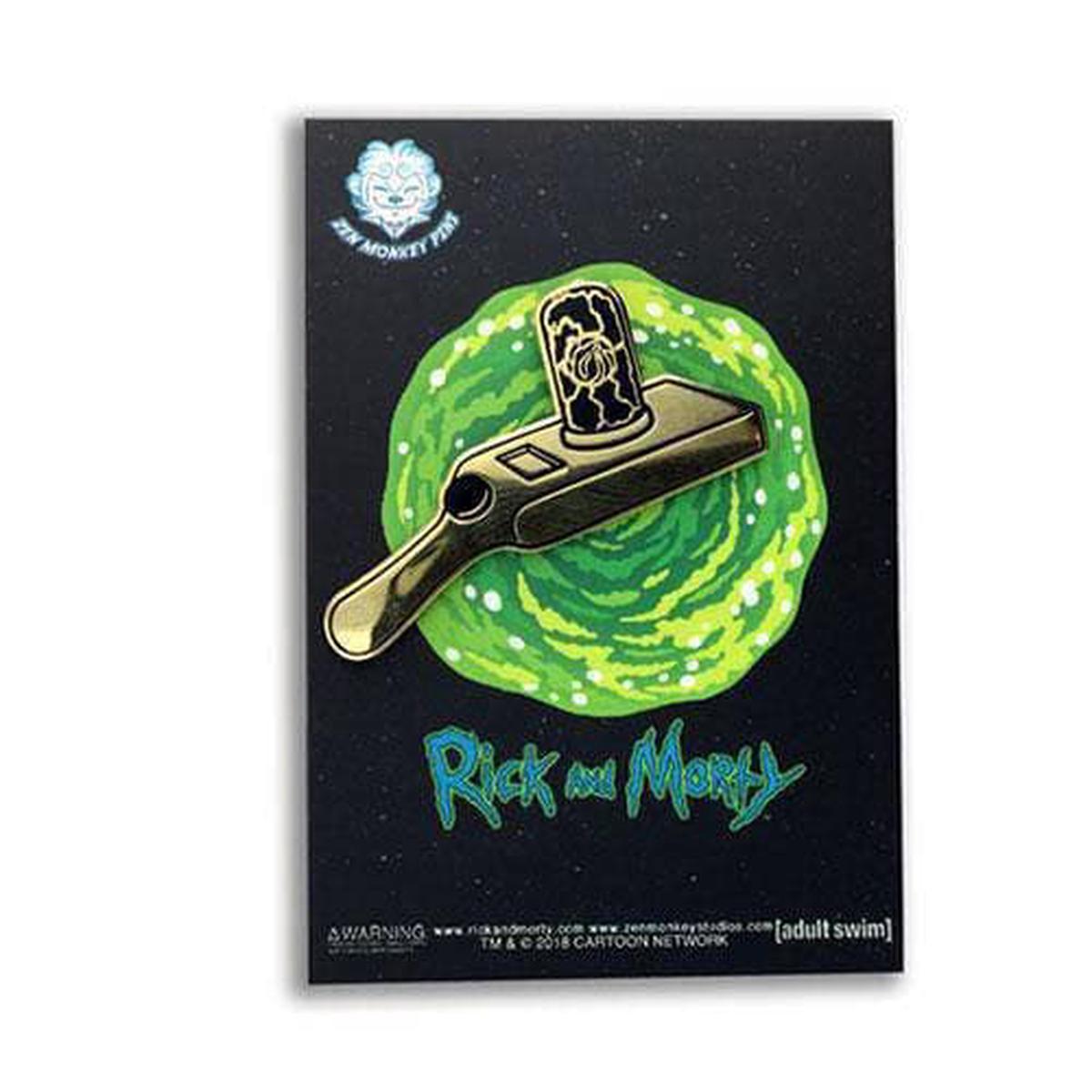 Zen Monkey Golden Portal Gun – Rick and Morty Enamel Pin