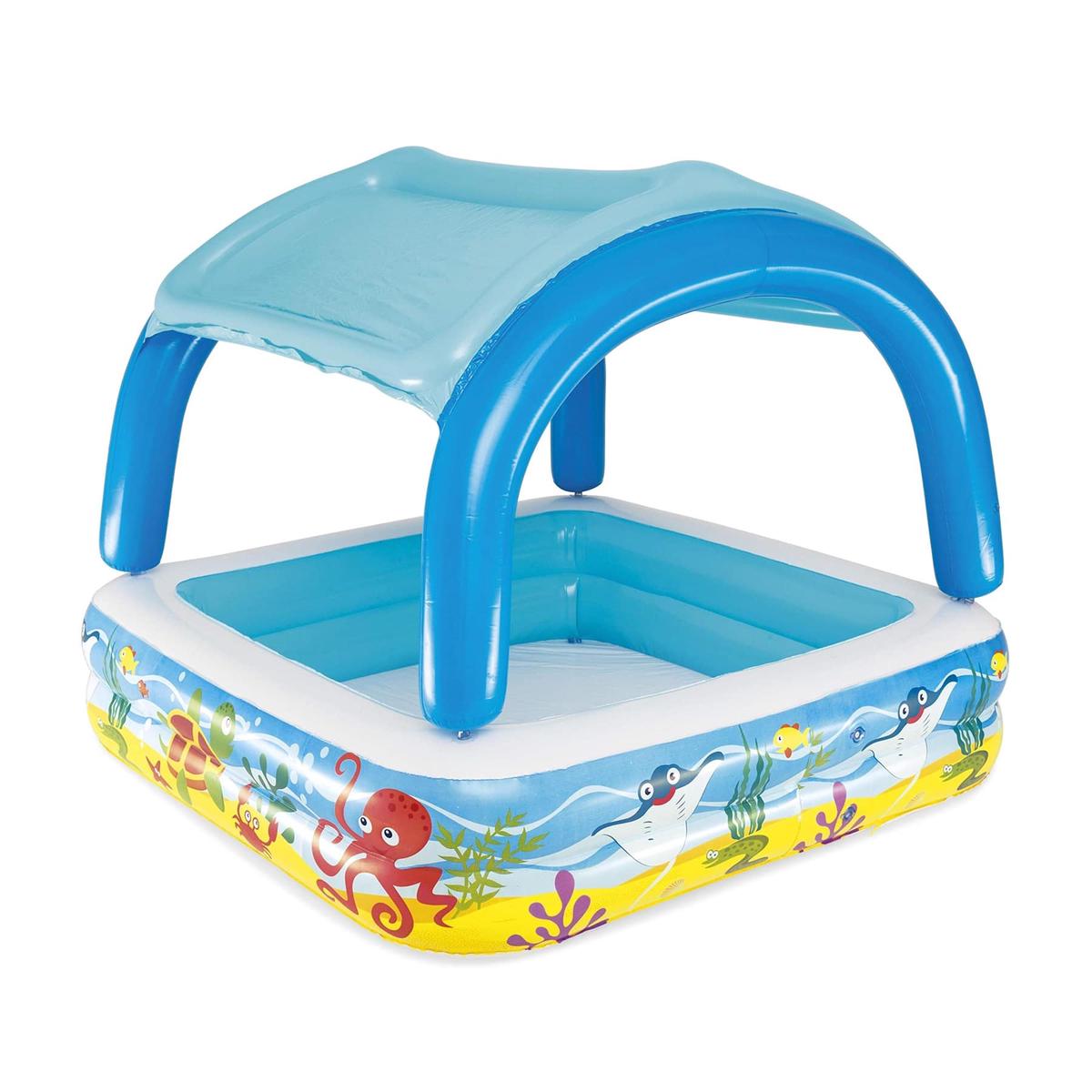 Bestway Play Pool with Canopy, 1.4×1.4×1.14M, 2+ Years