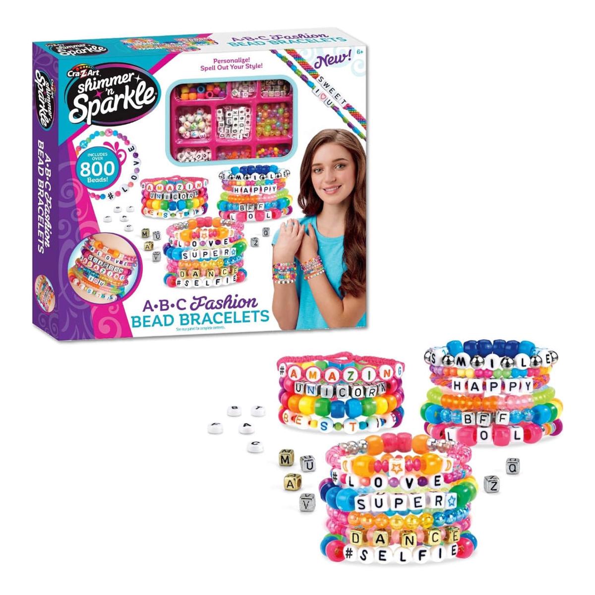 Cra-Z-Art Shimmer n Sparkle ABC Fashion Bead Bracelet Kit