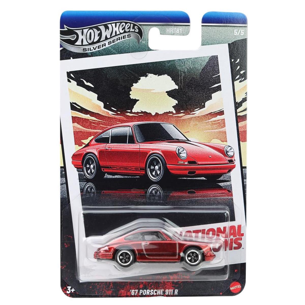 Hot Wheels 2025 Retro Racing Club Silver Celebration Series 1:64 Scale 67 Porsche 911 R (Chase Variant) with Exclusive Wheels & Collectible Race-Inspired Packaging