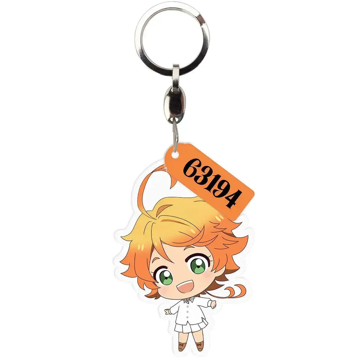 The Promised Neverland – Chibi Emma Keychain with “63194” Charm – ABYstyle
