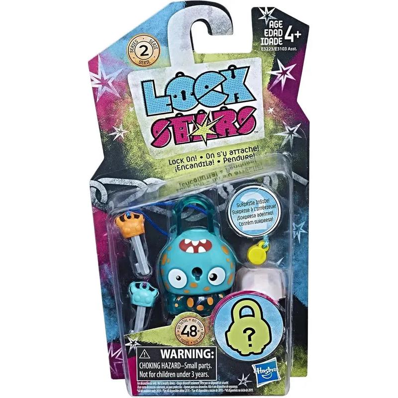 Lock Stars – Aqua Spotted Monster Toy – Hasbro – Series 2