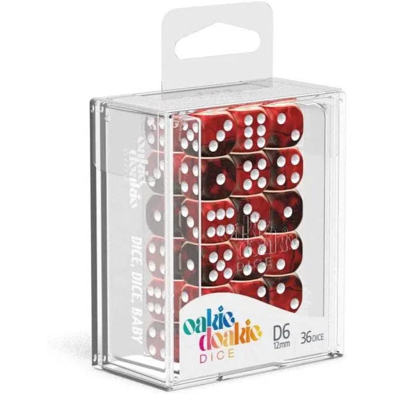 Vampire D6 Dice Set (36 Dice, 12mm, Red & Black) – Oakie Doakie Dice
