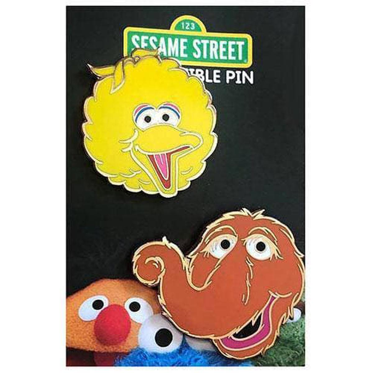 Zen Monkey Big Bird and Snuffy Set – Sesame Street Enamel Pins