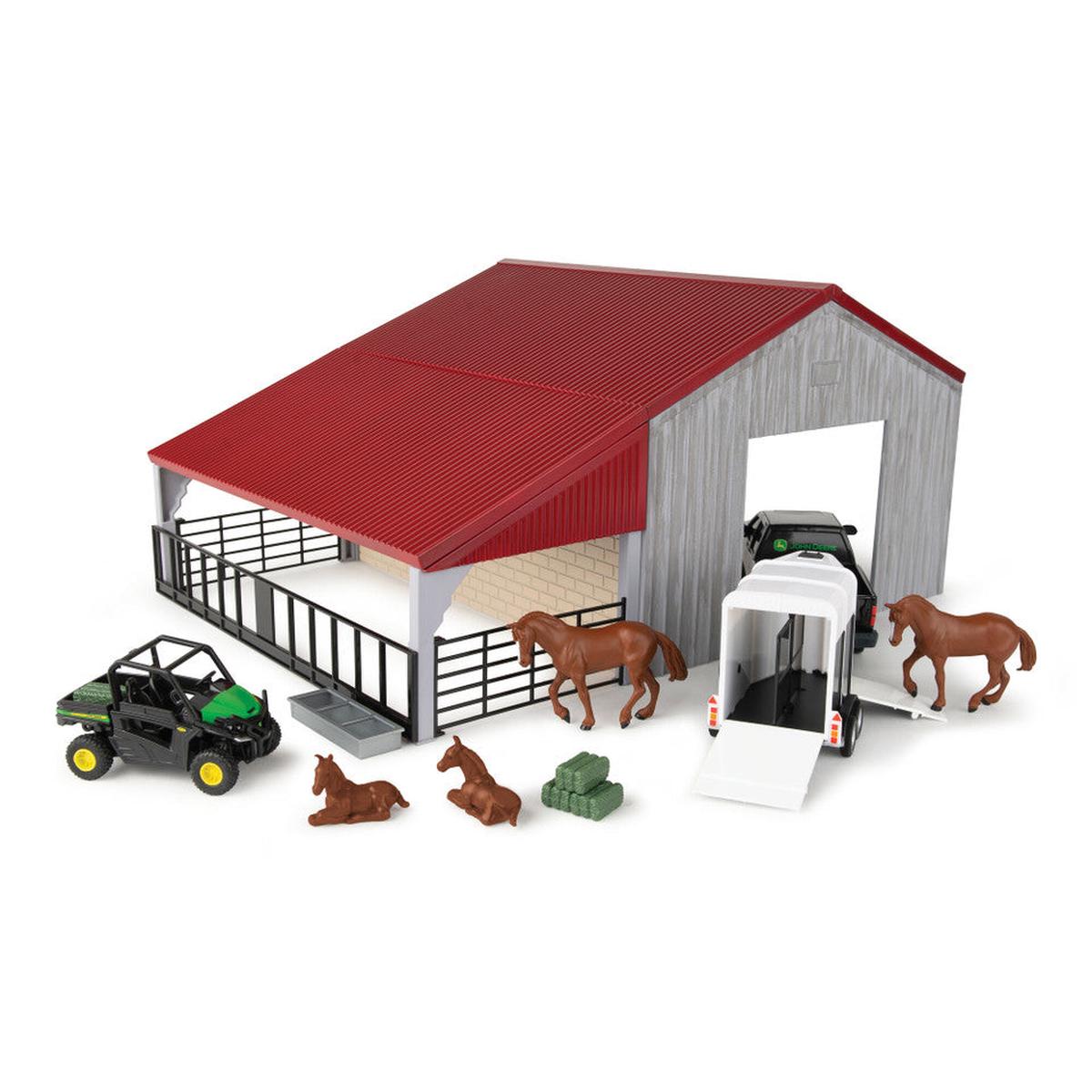 1:32 Scale Weathered Barn 13 Piece Farm Playset 47522