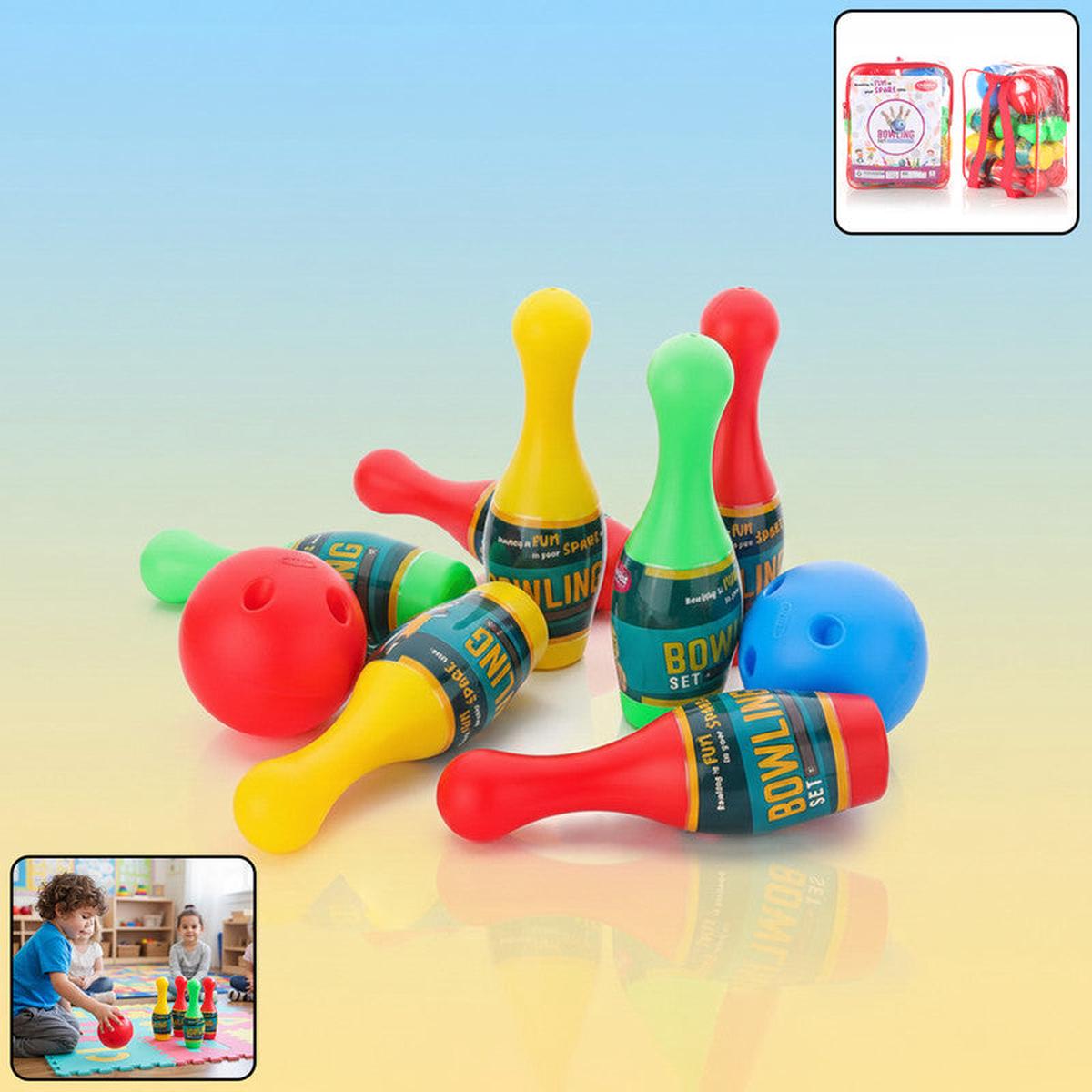 Aditi Kids Plastic Bowling Play Set with Pins & Balls Indoor Fun Toy for Children