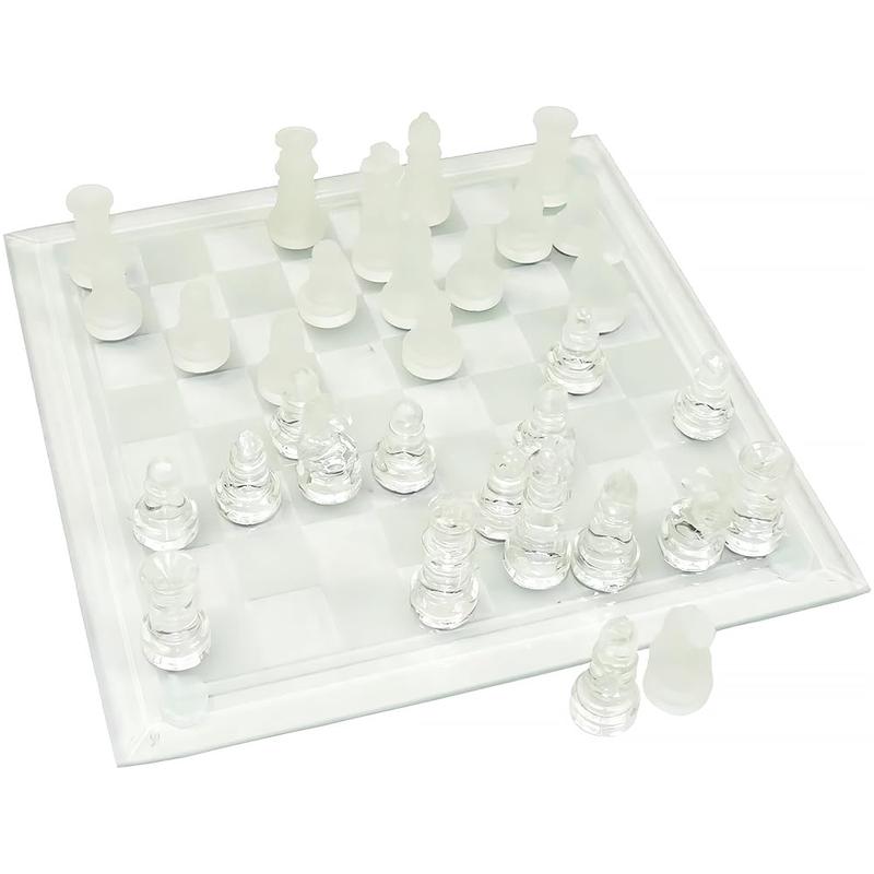 10' Glass Chess Set