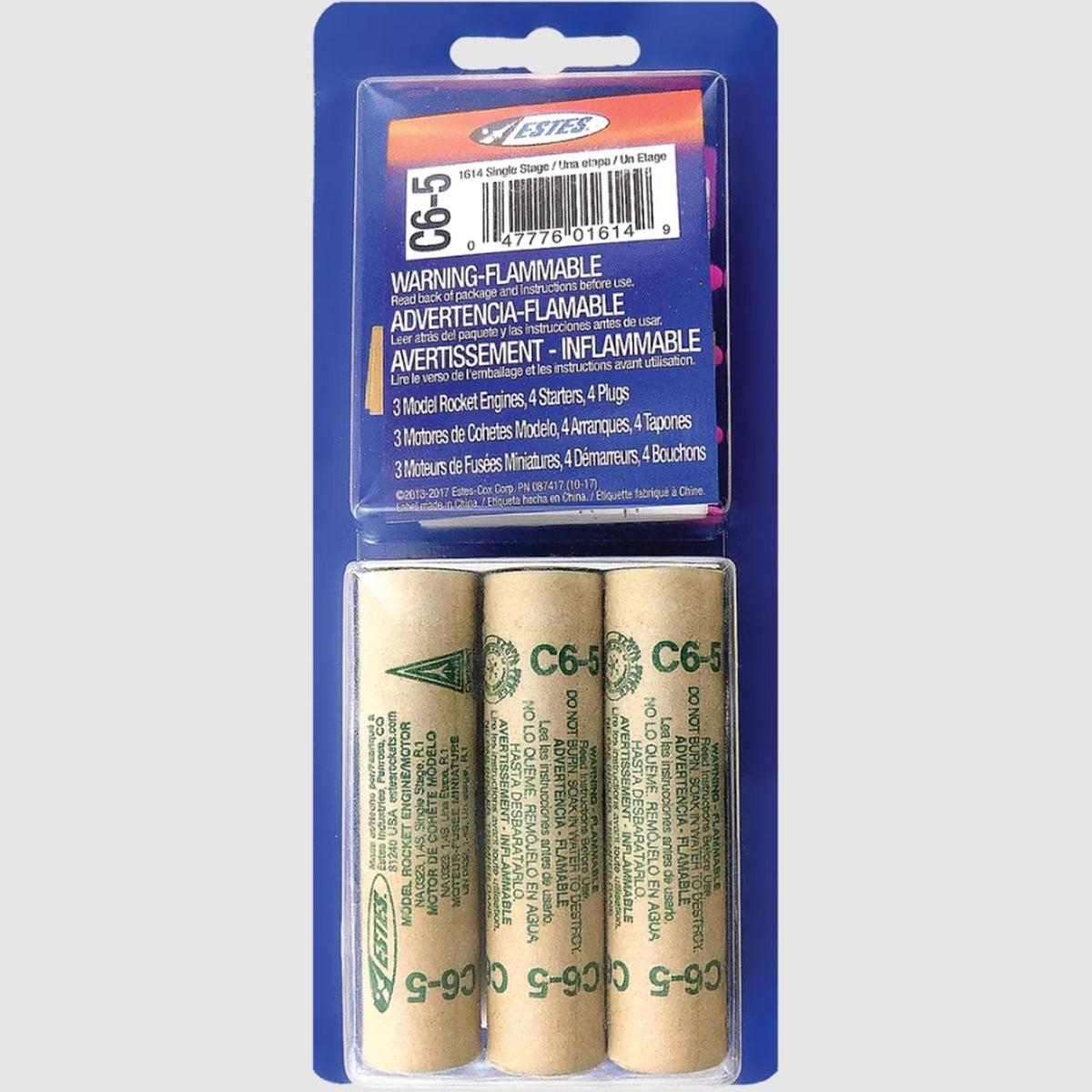 Estes 10024 C6-5 Model Rocket Engines 3 Pack