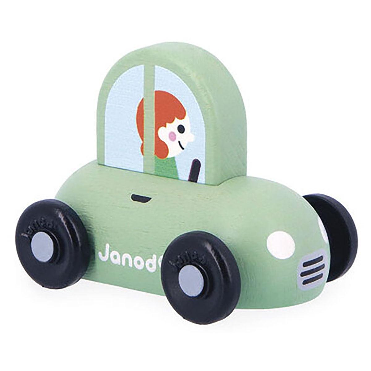 Janod Cross Roads City Wooden Green Car