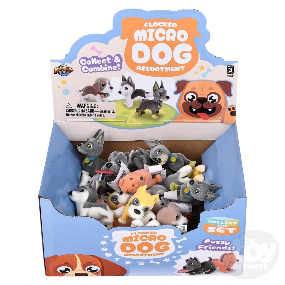 1.5" Flocked Micro Dog (Sold Separately)