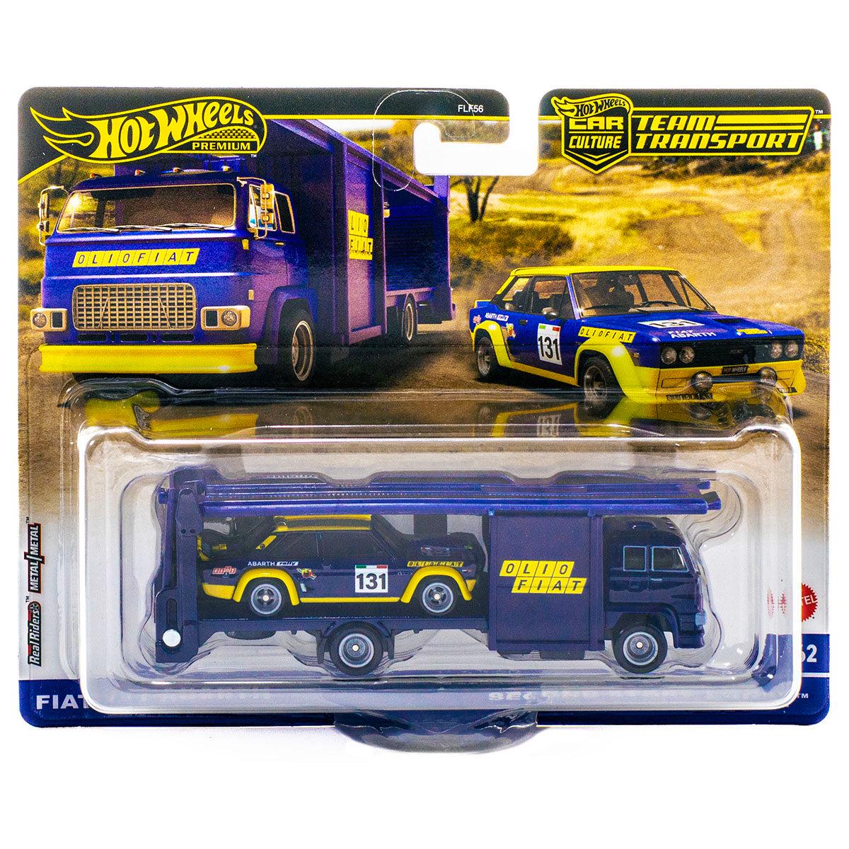 Hot Wheels Car Culture: Team Transport Fiat 131 Abarth with Second Story Lorry