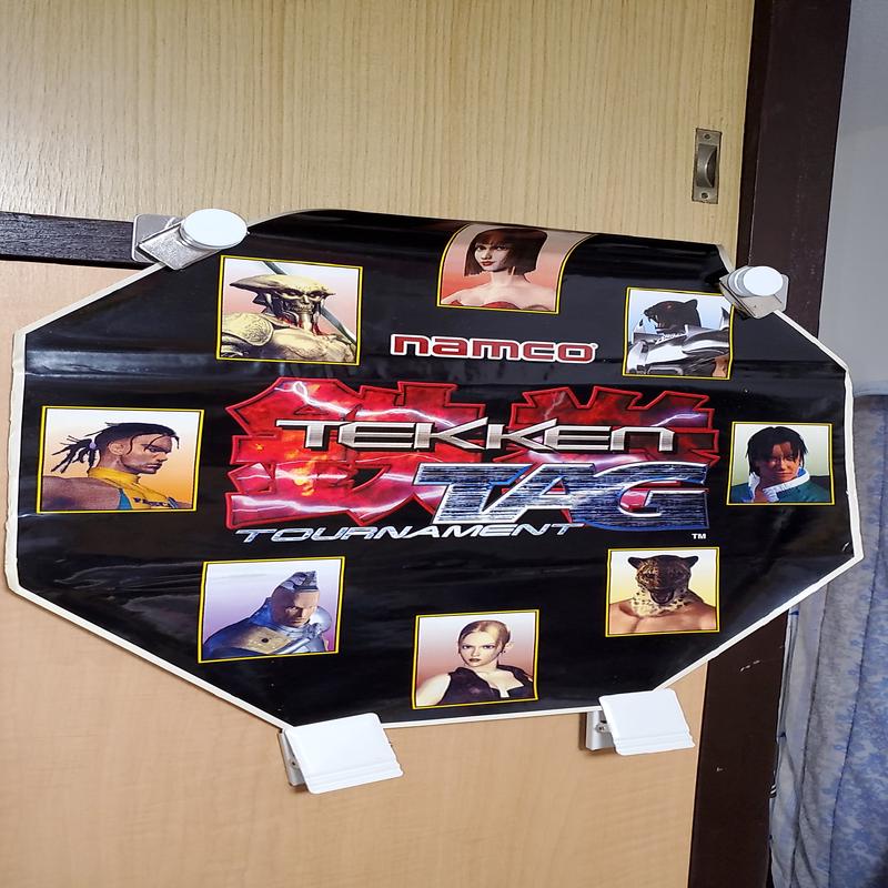 set of 2 (left and right sides) TEKKEN TAG TOURNAMENT cabinet side stickers old stock  - poster / scrool / tapestry  japan.