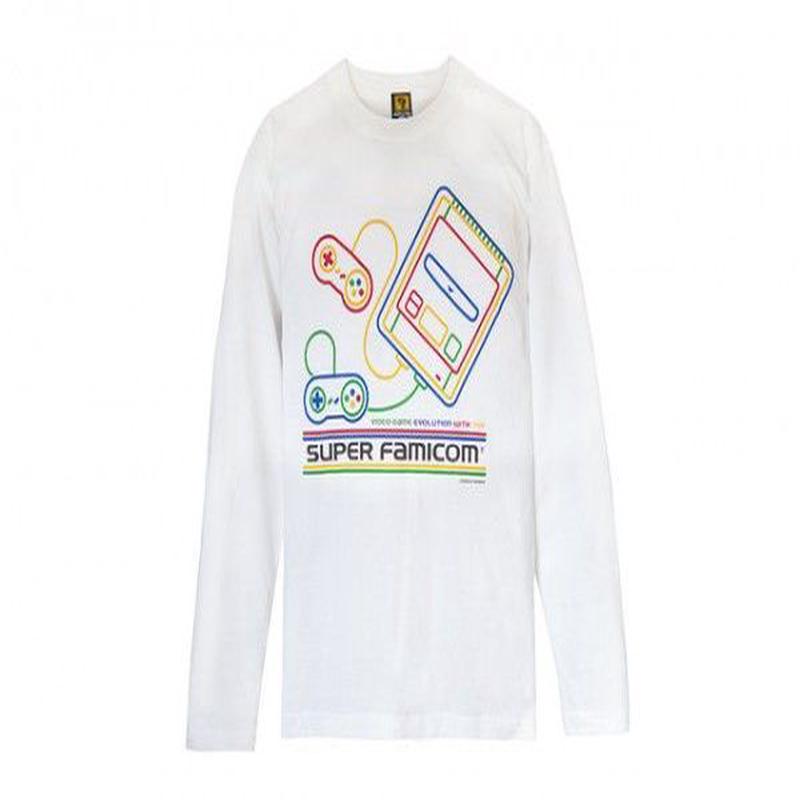(size XL - color WHITE) super famicom original tshirt + pin - t-shirt shirt dress tshirt original